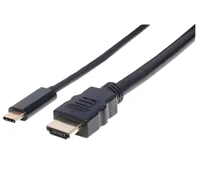 Manhattan USB-C-auf-HDMI-Kabel, schwarz / Kabel / 4K 30Hz / 2 m