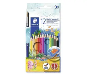 Staedtler Noris Aqua / Aquarellstifte / 12 Stück / Holz- / Kartonbox