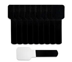LTC Wandkabelbinder schwarz / Selbstklebende Kabelbinder / Klettverschluss / 10 Stück