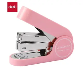 Deli LonGreen Easy pink / Hefter / Bis zu 25 Blatt / Heften 24/6 und 26/6 / Tiefe 35 mm / Recycelter Kunststoff