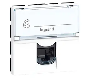 Legrand LCS3 MOSAIC weiß / Buchse / RJ45 FTP Cat5E / 2 Module