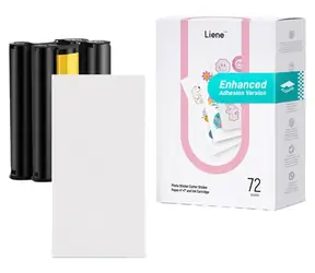Liene PixCut selbstklebendes Fotopapier 4x7" / Fotopapier / selbstklebend / 72 Blatt + 2 Kassetten / 300 dpi