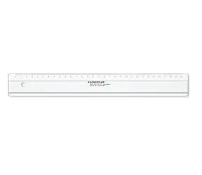 Staedtler Plexiglas-Lineal 30 cm transparent / Lineal / Tintenrand / abgerundete Kanten