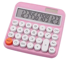 Genie 612P pink / Taschenrechner / Tischgerät / 12-stellig / LCD-Display / solar- und batteriebetrieben