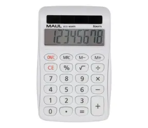 Maul ECO MJ 455 weiß / Tischrechner / achtstellig / solarbetrieben