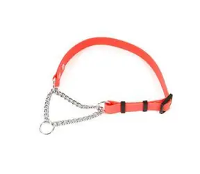 FENICA iQsil halbspannendes Halsband orange / Für Hunde / Nylon / 20 mm / 40-60 cm