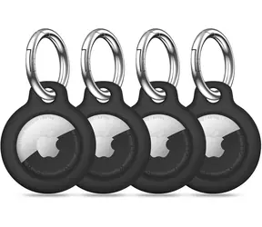Tech-Protect Rough 4er-Pack schwarz / Hülle / Apple AirTag / 4 Stück
