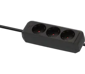 Brennenstuhl Eco-Line schwarz / Verlängerungskabel / 3x Steckdose / 1,5 m / IP20