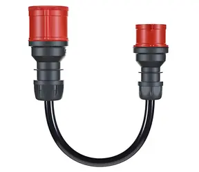 go-e Adapterkabel CEE32 3f 32A auf CEE16 1f 16A schwarz / Adapter / 30 cm / IP55