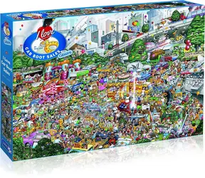 GIBSONS Puzzle „Ich verkaufe gerne aus dem Kofferraum eines Autos“ / 1000 Teile / 68 x 49 cm
