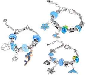 JOKOMISIADA Kreativset zur Herstellung von Armbändern und Halsketten / Kreativset / Perlen, Anhänger, Kordeln