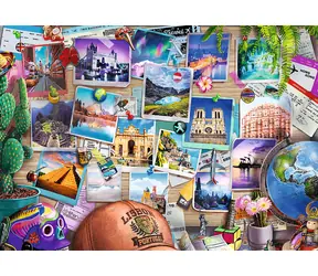 Trefl Puzzle Premium PLUS Teestunde: Reiseerinnerungen / 500 Teile / 48 x 34 cm