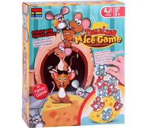 JOKOMISIADA Arcade-Spiel Fallende Mäuse / Für 4 Spieler / 3 Schwierigkeitsstufen / Kunststoff
