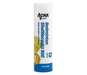 Acra 500 / Badmintonbälle / 6 Stück / Nylon / Karton