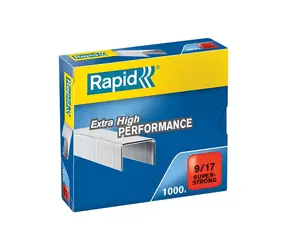 Rapid Heftklammern 9/17 Super Strong / Heftklammern für Hefter / 1000 Stück / für Rapid HD 210 / max. 140 Blatt