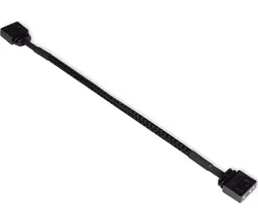 Alphacool RGB-Verlängerungskabel, 3-polig, geflochten / Verlängerungskabel / 3-polig auf 3-polig / 15 cm