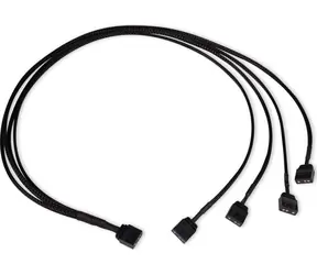 Alphacool Y-Splitter aRGB 3-Pin auf 4X 3-Pin schwarz / Kabel / aRGB-Splitter / 60 cm