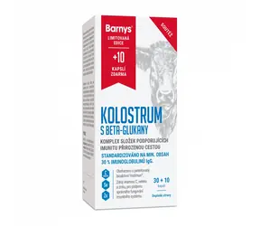 BARNYS Kolostrum-Nahrungsergänzungsmittel mit Beta-Glucanen / 40 Kapseln (30+10 gratis) / Beta-Glucane, Vitamin C, Zink, Selen