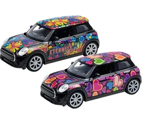 Welly Mini Cooper Hatch Mix Modellauto / 1:34-39 / ca. 10 x 4 cm / Türen zum Öffnen