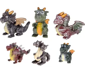 JOKOMISIADA Drachenfiguren-Set II / Figuren / 6 Stück / ca. 3-6 cm / Kunststoff