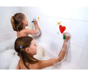 JANOD Malen in der Badewanne / Wachsmalstifte für die Badewanne / 6 Stück / ab 3 Jahren