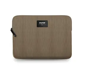 PORT DESIGNS Milano II Eco Sleeve, sandbraun / Laptoptasche / 13/14 Zoll / Cord / Öko