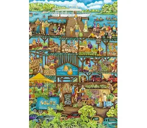GRAPHICS Puzzle Bauernmarkt / 1000 Teile / 69 × 47,8 cm
