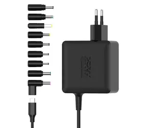 PORT CONNECT 904065UWEU schwarz / Netzteil / USB-C PD / 65 W / GaN2 / 9x Anschlüsse