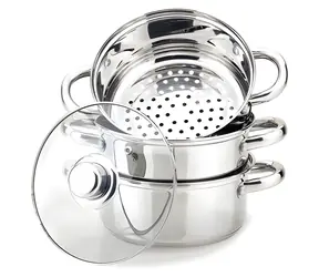 Maestro MR-2900-24 silber / Dampfgarer / 24 cm / 5 l / Glas, Edelstahl