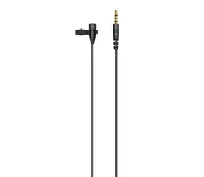 Schwarzes Lavalier-Mikrofon für Smartphones / Kugelcharakteristik / 3,5-mm-TRRS-Klinkenstecker / 2 m Kabel