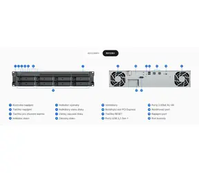 Synology RackStation RS1226+ / NAS / 8x SATA III / AMD RYZEN V1500B / 4 GB RAM / 2x 2,5-GbE-LAN