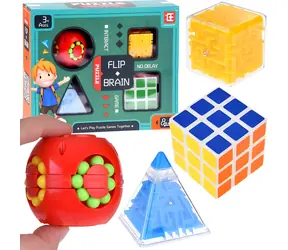 4er-Puzzle-Set, verschiedene Farben / Puzzles / 4-teilig / für Kinder und Erwachsene