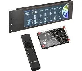 Lamptron CU135 schwarz / Lüfter- und LED-Steuerung / Display / ARGB / 6 Kanäle