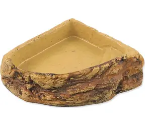 Repti Planet Terrarium Eckschale beige / Schale / Kunstharz / 14,5 × 14,5 × 4 cm