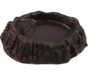 Repti Planet Terrariumschale, dunkelbraun / Schale / Kunstharz / 14,5 × 11,5 × 3,5 cm