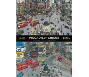GIBSONS Puzzle Piccadilly Circus - Ein Wandel der Jahrzehnte / 1000 Teile / 49 x 68 cm