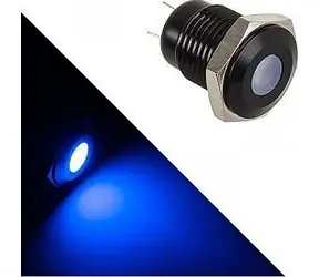 Lamptron Vandalensicherer Schalter mit blauer LED-Hintergrundbeleuchtung, schwarzem Rahmen / Schalter / Vandalensicher / LED-Hintergrundbeleuchtung