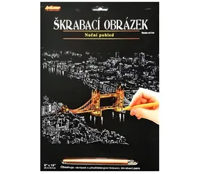 ARTLOVER Rubbelbild Goldene Tower Bridge bei Nacht / Rubbelbild / 20x25 cm / ab 6 Jahren