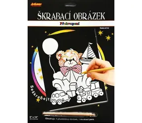 ARTLOVER Rubbelbild mit Überraschungs-Teddybär und Spielzeug / 20 x 25 cm / ab 6 Jahren