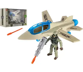 TEDDIES Militärset mit Kampfjet / Kampfjet, Soldat und Zubehör