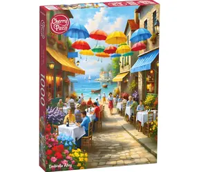 Cherry PAZZI Puzzle Straße mit Regenschirmen / 1000 Teile / 50 × 70 cm