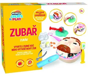 MAC TOYS Knete Zahnarzt / Kreativset / 250 g Knete / Zahnarztinstrumente / ab 3 Jahren