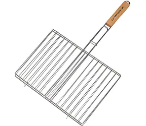 CAMPINGAZ Grillrost 35 x 25 cm mit Holzgriff / Grillrost / Holzgriff