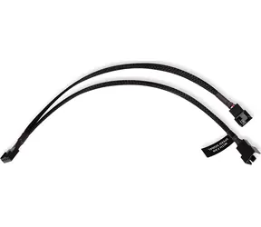Alphacool Y-Splitter 4-Pin auf 2x 4-Pin PWM 30cm schwarz / Kabel / PWM-Splitter / 30 cm