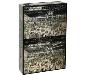 GIBSONS Puzzle Bahnhof Waterloo 1848 und 1948 / 1000 Teile / 49 x 68 cm