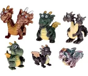 JOKOMISIADA Drachenfiguren-Set / Figuren / 6 Stück / ca. 3-6 cm / Kunststoff