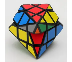 DIAN SHENG Puzzle 6 Corner Only Cube Mix Colors / Dipyramidenform / Sechseckige Verjüngung / Hoher Schwierigkeitsgrad
