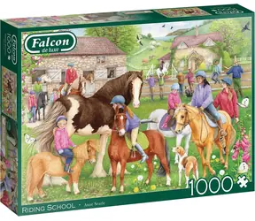 FALCON Puzzle Reitschule / 1000 Teile / ab 12 Jahren