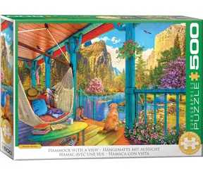 EUROGRAPHICS Puzzle-Hängematte mit Aussicht XL / 500 Teile / extra große Teile / 68 × 48 cm