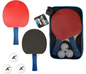 Tischtennis-Set für Kinder / Tischtennis-Set / 2 Schläger / 3 Bälle / mit Tasche